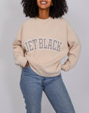 Jet Black Cream Sweatshirt