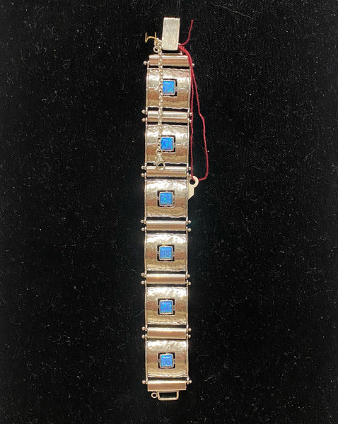SS Opal Square 7.5” Bracelet