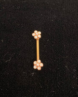 Stainless Flower Ear Bar Copper