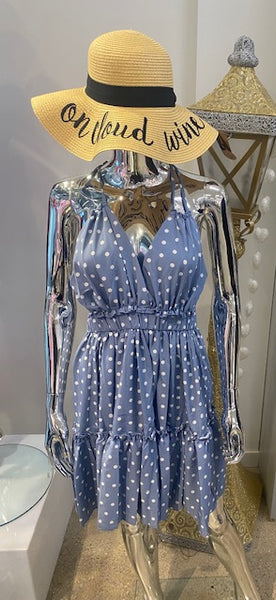 Blue & White Polkadot Dress