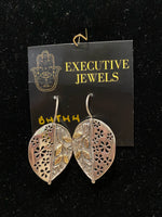 SS & 14K Leaf Earring