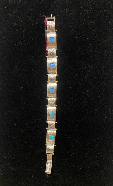 SS Opal Square 8” Bracelet