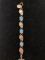 SS Opal Square Leaf 7 3/4” Bracelet