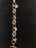 SS Abalone Charm 8.5” Bracelet