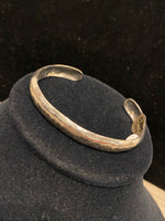 SS Hammered Cuff Bracelet