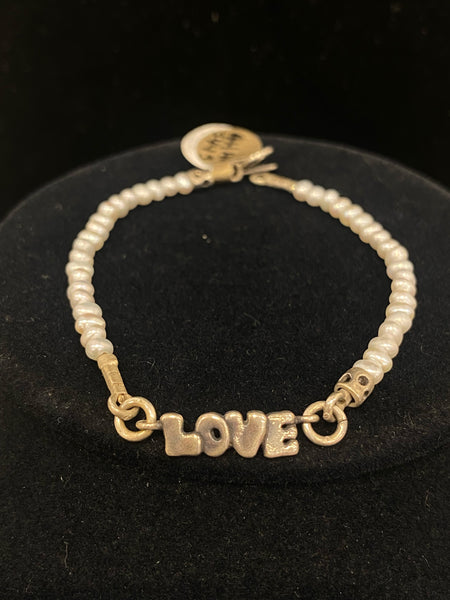 SS Love Pearl 7 3/4 “ Bracelet