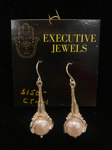 SS 1X Pearl Dangle Earring