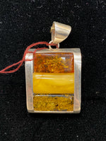 SS Multi Amber Pendant