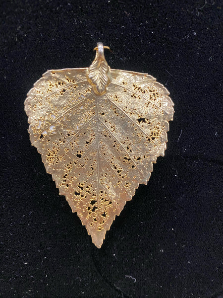 Gold Plated Birch Leaf