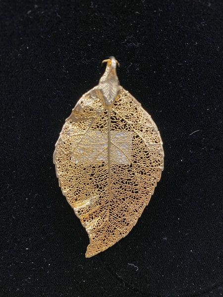 Gold Plated Evergreen Leaf