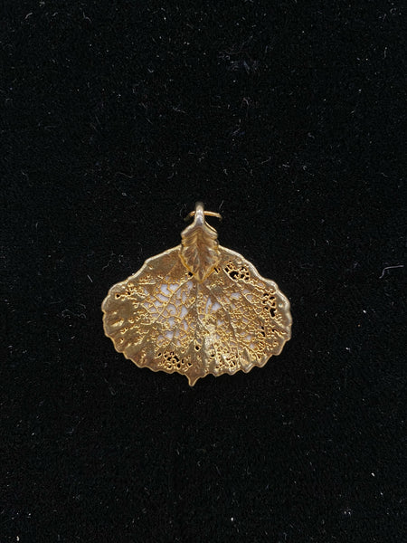 Gold Plated Aspen Leaf