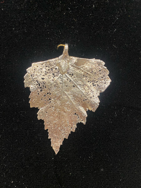 Silver Plated Birch Leaf