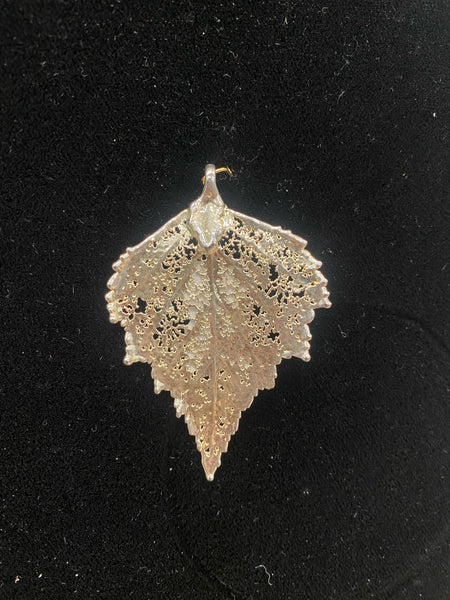 Silver Plated Birch Leaf