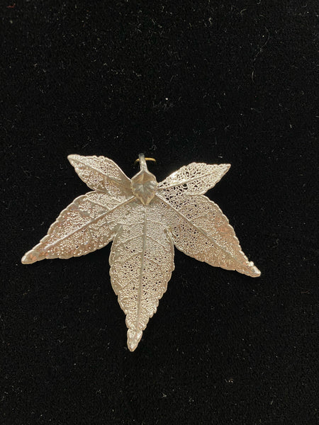 Silver Plated Japanese Maple Leaf