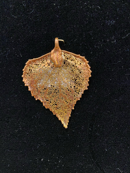Copper Plated Birch Leaf