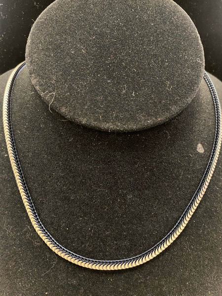 Stainless Denim 21" Necklace