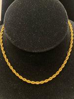 Stainless 24"Gold  Rope Necklace