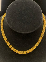 Stainless 22" Gold Byzantine Necklace