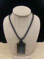 Stainless Black/Blue Necklace