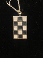 Stainless Checkerboard Pendant