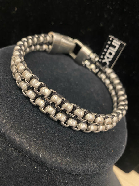 Stainless Double Woven 9" Bracelet