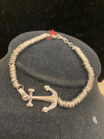 Stainless Anchor 9" Bracelet