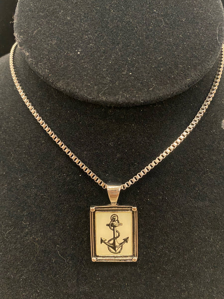 Stainless Anchor 18" Necklace