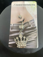 Stainless Crown Belly Ring