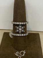 SS Star Ring with CZ Size 8