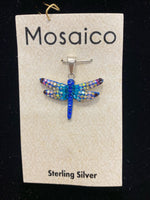 SS Peacock CZ Dragonfly Pendant