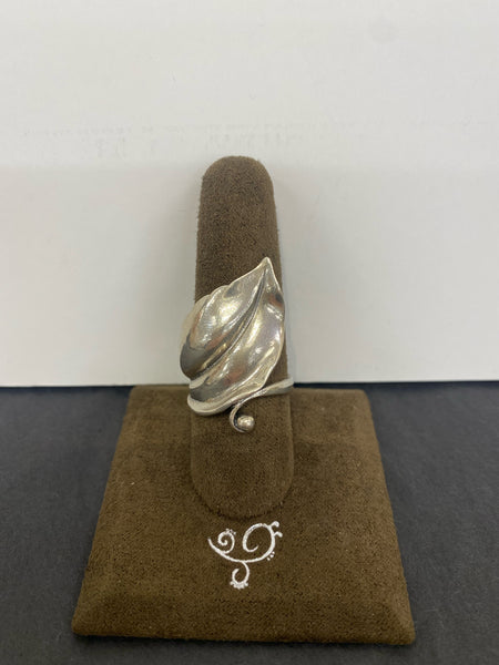 SS Leaf Wrap Ring