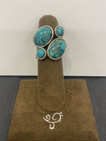 SS Multi Turquoise Ring