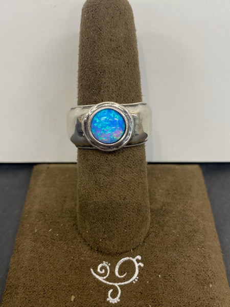 SS 1X Opal Ring Size 6.5